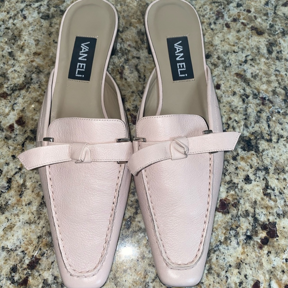 Vaneli Pink Heeled Slip ons